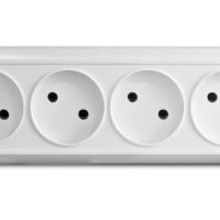 Розетка Олимп 4-ая белый б/з (4/80)