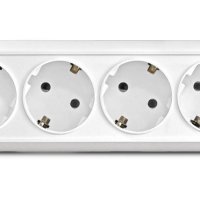 Розетка Олимп 4-ая белый с/з (3/60)