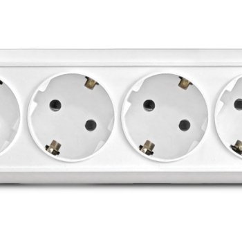 Розетка Олимп 4-ая белый с/з (3/60)