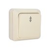 Выключатель Олимп 1кл. слоновая кость проходной (10)