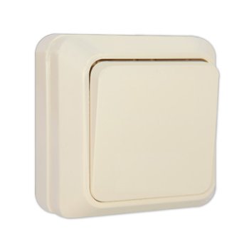 Выключатель Олимп 1кл. слоновая кость (10/200)