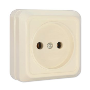 Розетка Олимп 1-ая слоновая кость б/з (10/100)