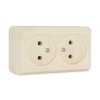 Розетка Олимп 2-ая слоновая кость б/з (10/100)