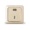Выключатель Олимп 1кл. проходной подсветка сосна (10/100)