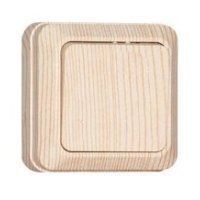 Выключатель Олимп 1кл. проходной сосна (10)