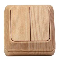 Выключатель Олимп 2кл. сосна (10/200)