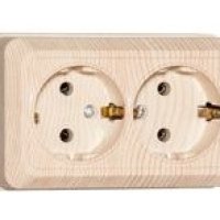 Розетка Олимп 2-ая сосна с/з (10/200)