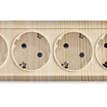 Розетка Олимп 4-ая сосна с/з (10/60)