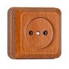 Розетка Олимп 1-ая без заземления бук (10/200)