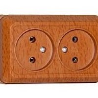 Розетка Олимп 2-ая бук б/з (10/100)