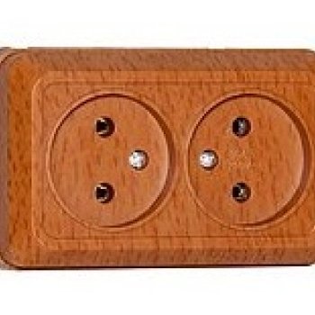 Розетка Олимп 2-ая бук б/з (10/100)