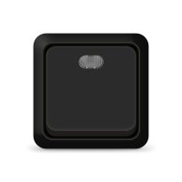 Выключатель Олимп 1кл. черный подсветка (10/200)