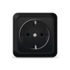 Розетка Олимп 1-ая с/з черный (10/200)