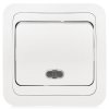 Выключатель Валери 1кл. белый подсветка (10/200)