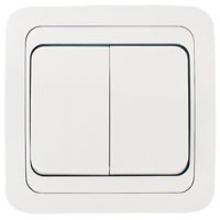 Выключатель Валери 2кл. белый (10/200)