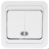 Выключатель Валери 2кл. белый подсветка (10/200)