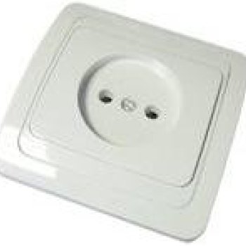 Розетка Валери 1-ая белый б/з (10/200)