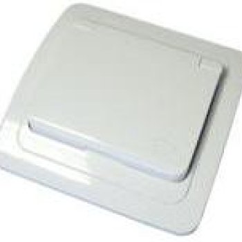 Розетка Валери 1-ая белый с/з крышка (10/200)