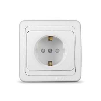 Розетка Валери 1-ая белый с/з шторки (10/200)