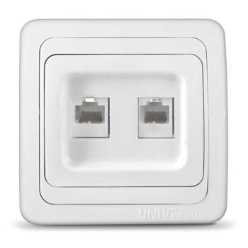 Розетка Валери 2-ая CAT5e(RJ45) белый (10)