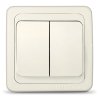 Выключатель Валери 2кл. слоновая кость (10/100)