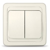 Выключатель Валери 2кл. слоновая кость (10/100)