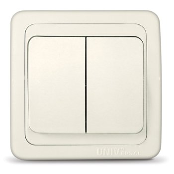 Выключатель Валери 2кл. слоновая кость (10/100)
