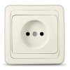 Розетка Валери 1-ая слоновая кость б/з (10/100)