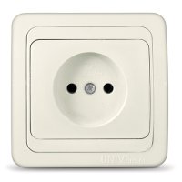 Розетка Валери 1-ая слоновая кость б/з (10/100)