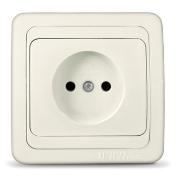 Розетка Валери 1-ая слоновая кость б/з (10/100)