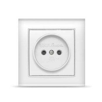 Розетка Бриллиант 1-ая белый б/з (10)