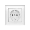 Розетка Бриллиант 1-ая белый с/з (10)