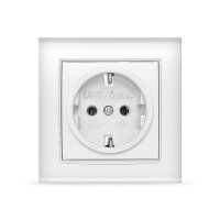 Розетка Бриллиант 1-ая белый с/з (10)