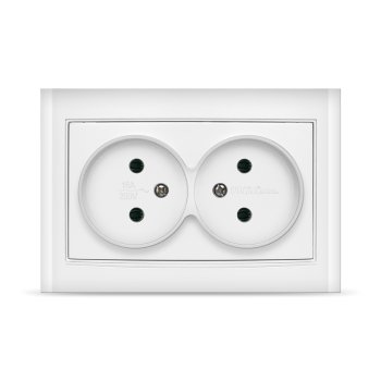 Розетка Бриллиант 2-ая белый б/з (10)