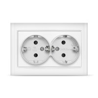 Розетка Бриллиант 2-ая белый с/з (10)