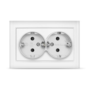 Розетка Бриллиант 2-ая белый с/з (10)