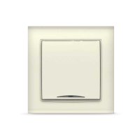 Выключатель Бриллиант 1кл. слоновая кость подсв. (10)