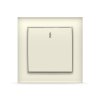 Выключатель Бриллиант 1кл. слоновая кость проход. (10)