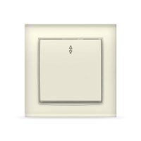 Выключатель Бриллиант 1кл. слоновая кость проход. (10)