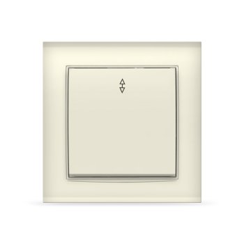 Выключатель Бриллиант 1кл. слоновая кость проход. (10)