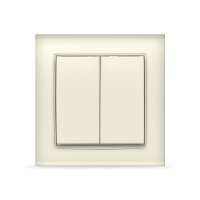 Выключатель Бриллиант 2кл. слоновая кость (10)