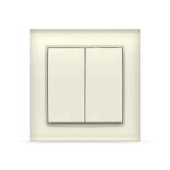 Выключатель Бриллиант 2кл. слоновая кость (10)