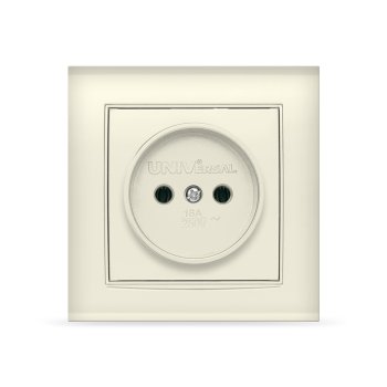 Розетка Бриллиант 1-ая слоновая кость б/з (10)