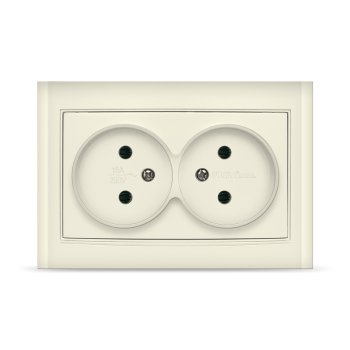 Розетка Бриллиант 2-ая слоновая кость б/з (10)