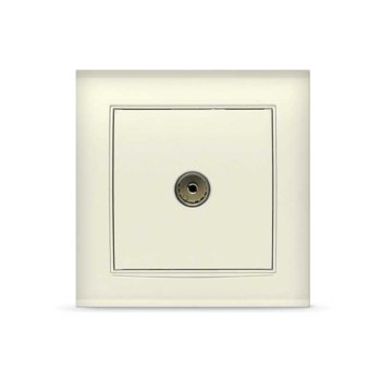 Розетка Бриллиант TV слоновая кость (10)