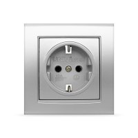 Розетка Бриллиант 1-ая серебро с/з (10)