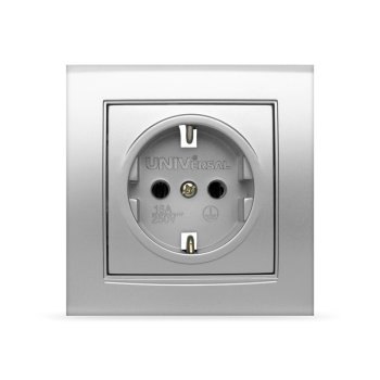 Розетка Бриллиант 1-ая серебро с/з (10)