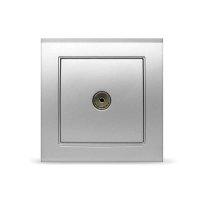 Розетка Бриллиант TV серебро (10)