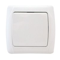 Выключатель Маргарита 1кл. белый (10/200)