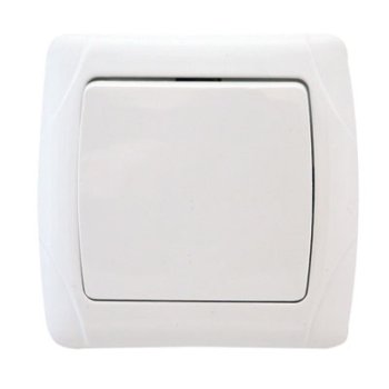 Выключатель Маргарита 1кл. белый (10/200)